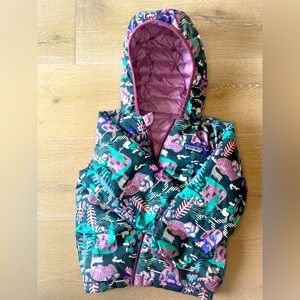 Kids Patagonia reversible down sweater hoodie